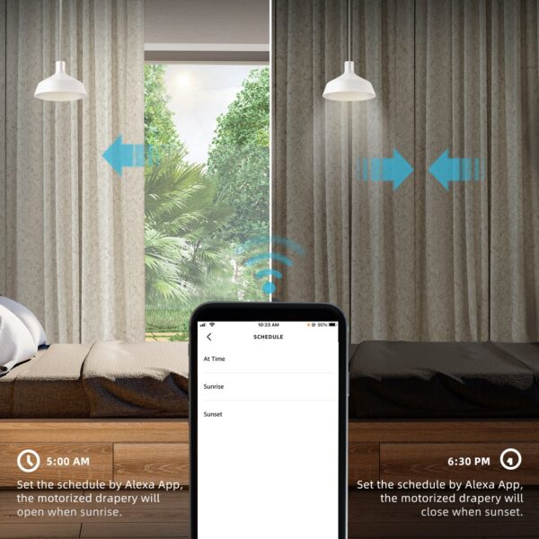 SmartWings Motorized Drapery 90% Blackout Teucer - 图片 5