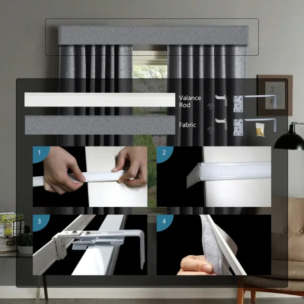 SmartWings Motorized Drapery 90% Blackout Teucer - 图片 7